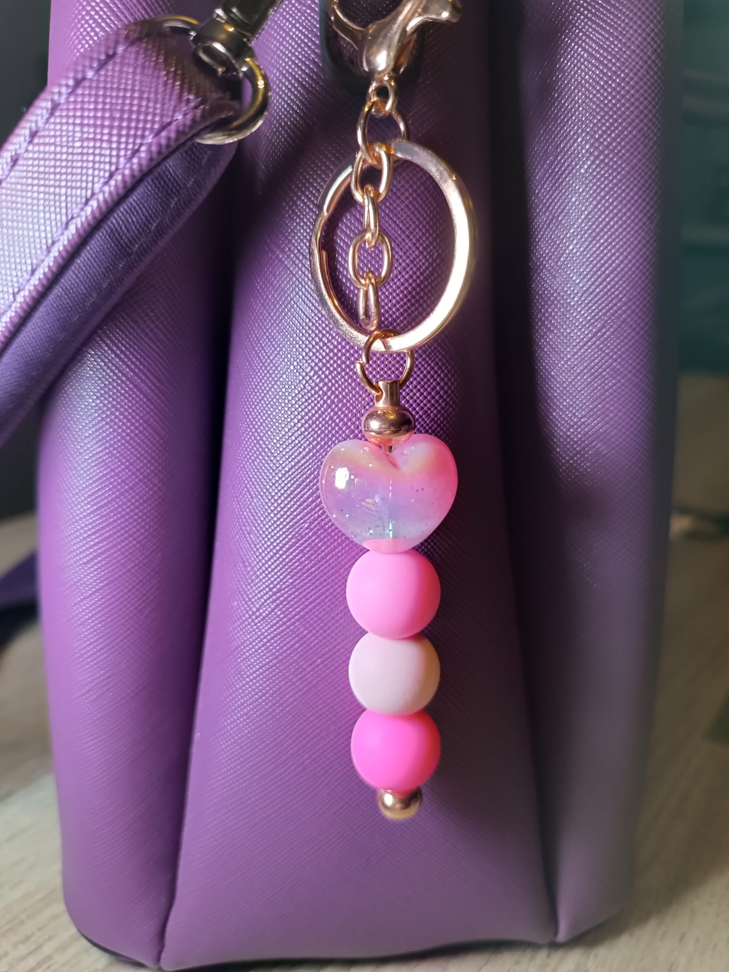 Porte-clés bijoux de sac en perles silicone