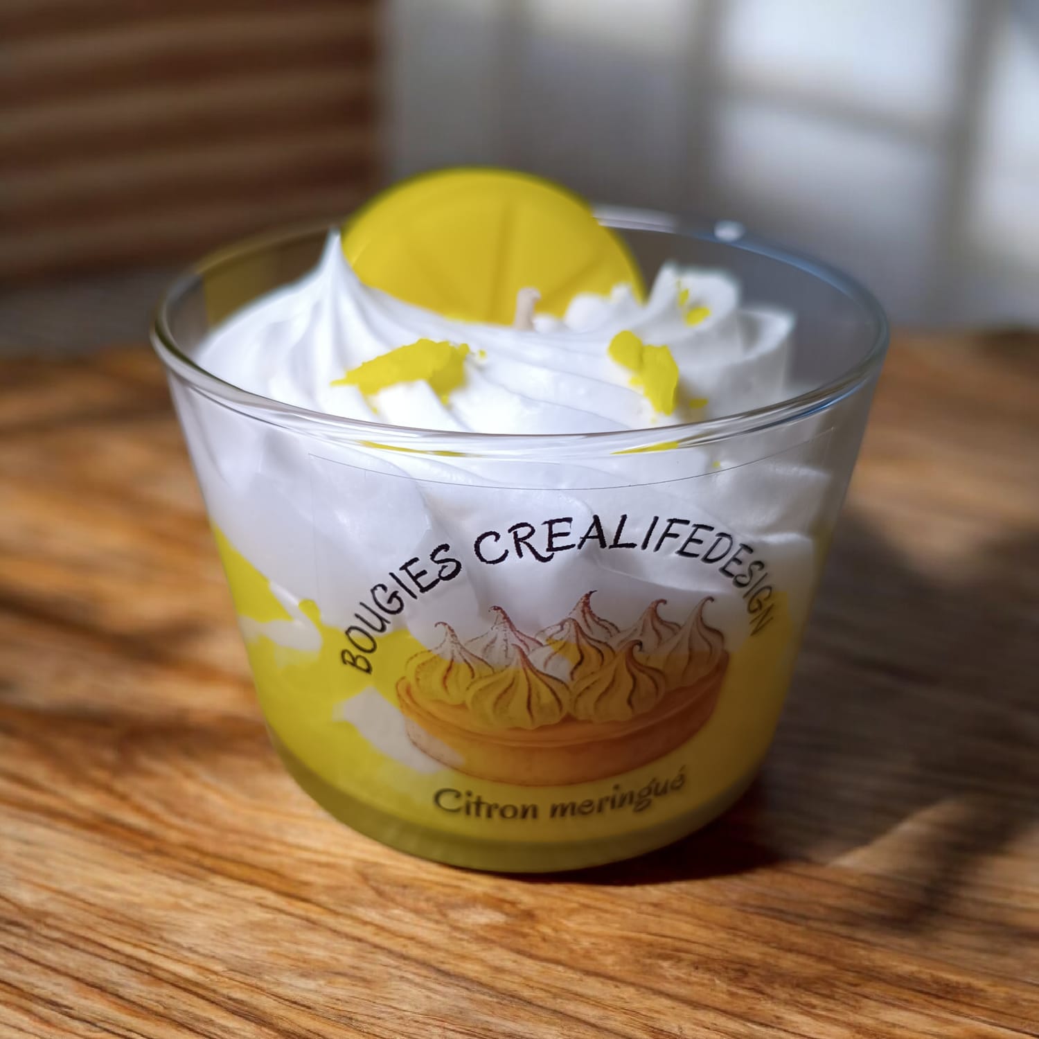 Bougie chantilly parfum citron meringué