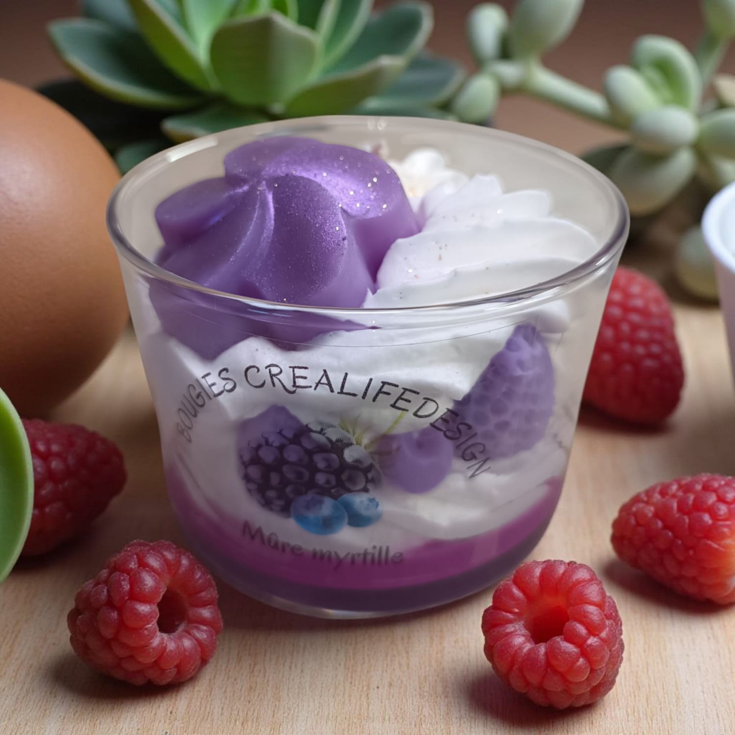Bougie chantilly parfum mûre myrtille