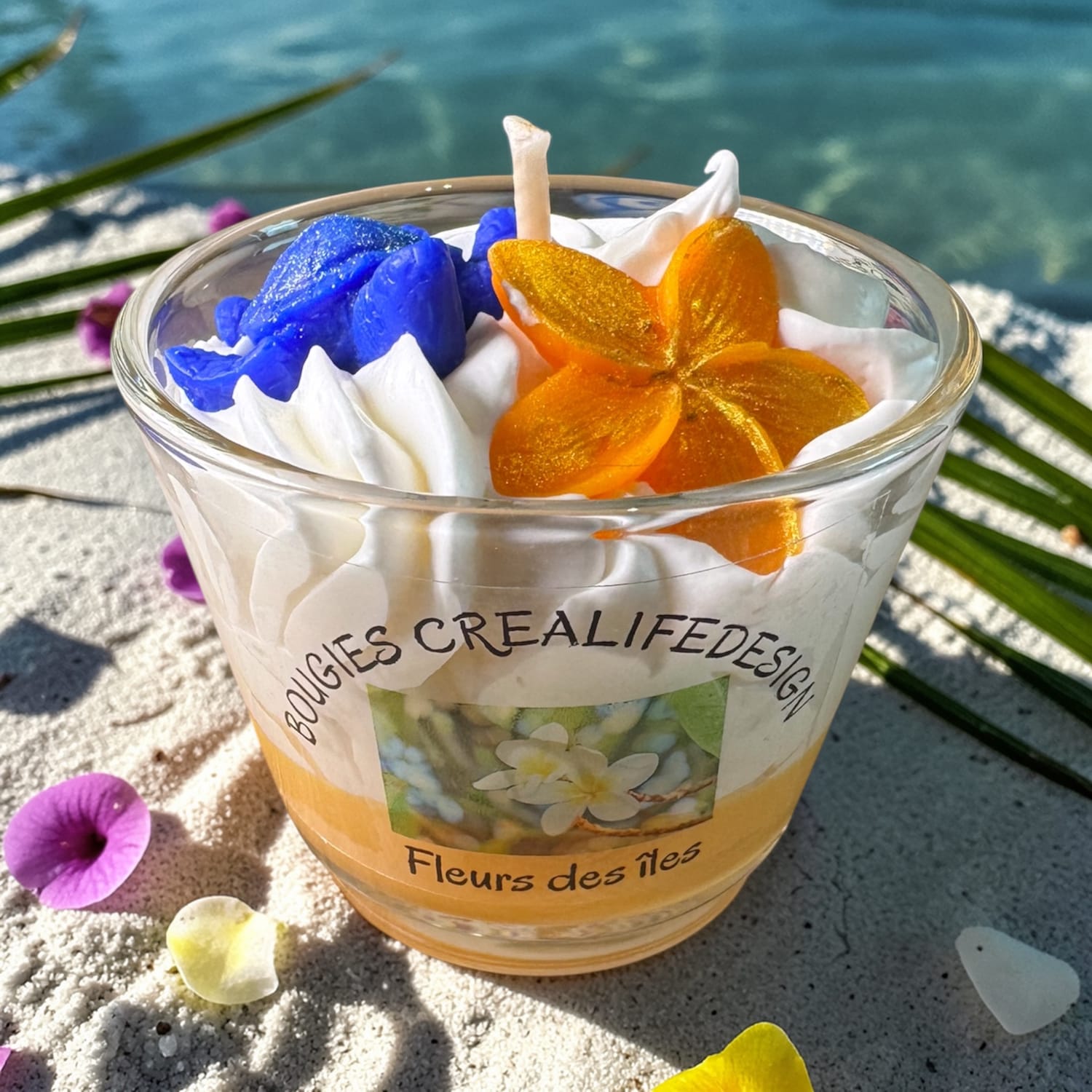 Bougie chantilly parfum Fleurs des îles